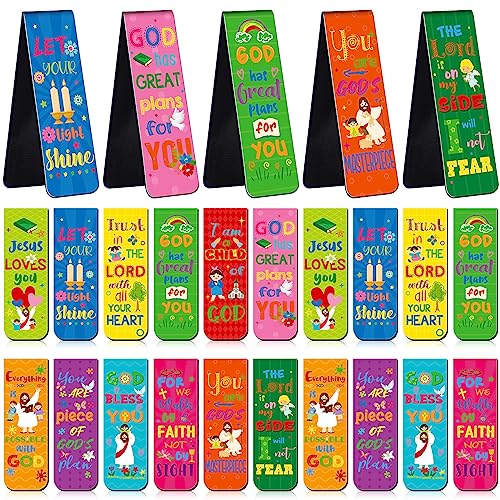 Harloon 48 Pcs Christian Bookmarks for Kids Bible Verses Magnetic