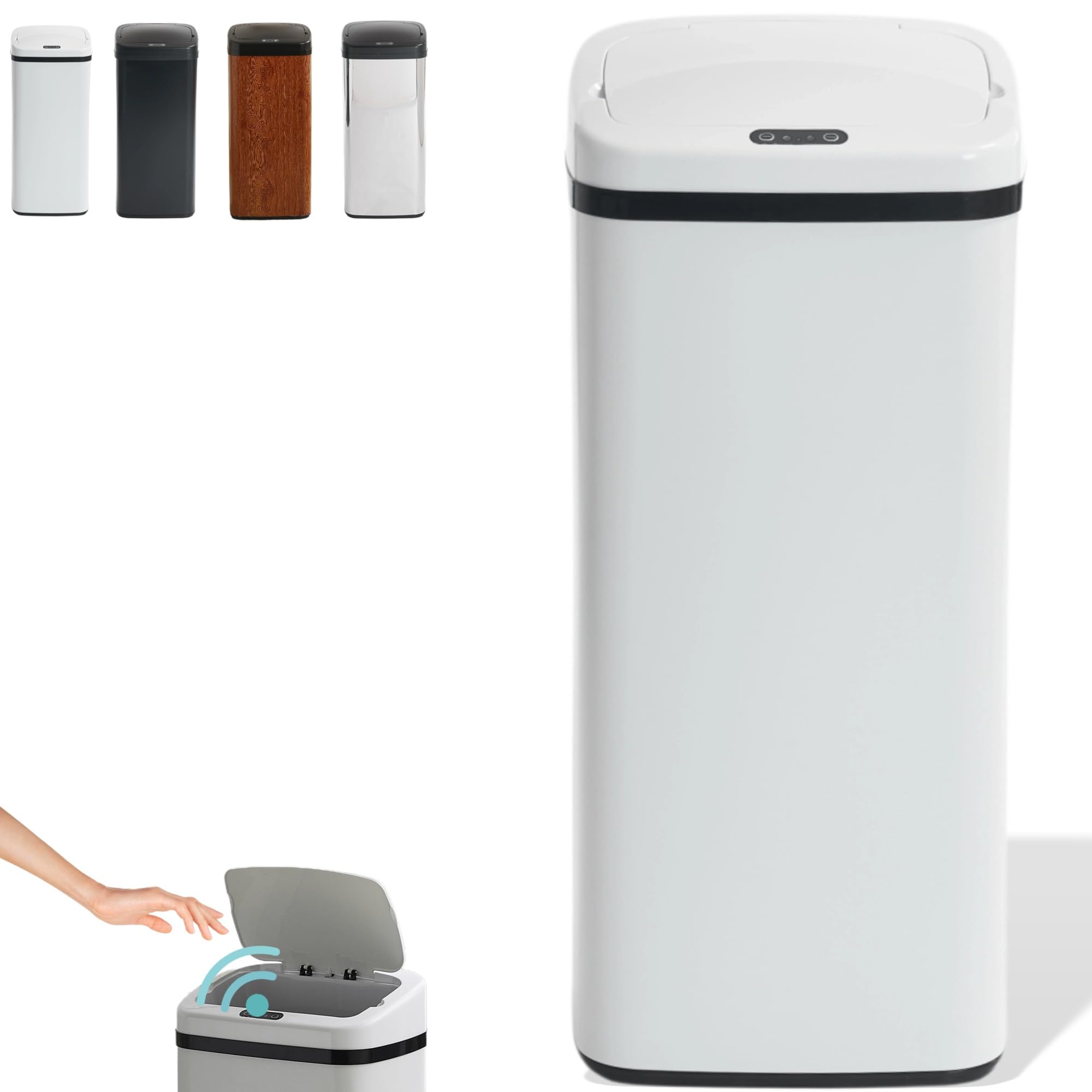 センサー式ゴミ箱 上向き 自動開閉ゴミ箱50Lふた付き ダストボックス ホワイト Amazon｜GiliMax センサー式ゴミ箱 上向き 自動開閉 50L ふた