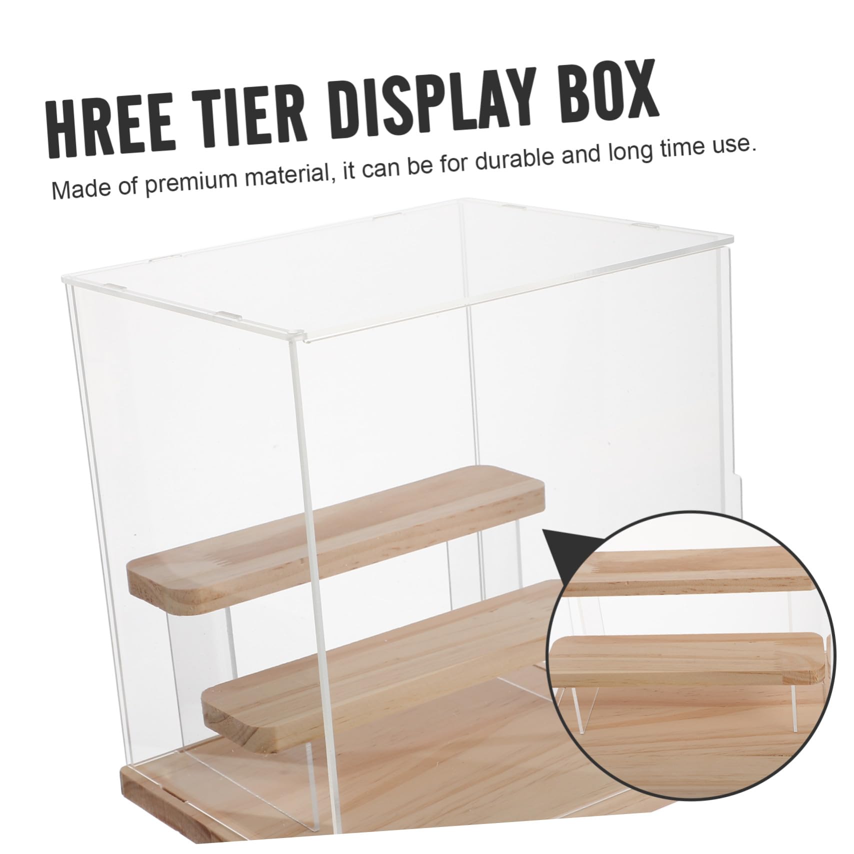 Mehrschichtige Figuren Vitrine und Acryl Staubdichte Tisch Aufbewahrungsbox Leicht zu Montieren für Sammlerfiguren und Dekoration