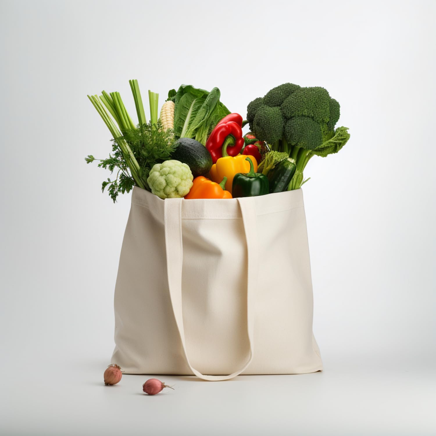 Borsa in cotone – in materiale ecologico – con manici lunghi – da stampare e dipingere – Certificazione Oeko-Tex – Borsa per la spesa – Borsa in tessuto – Borsa per il trasporto – per