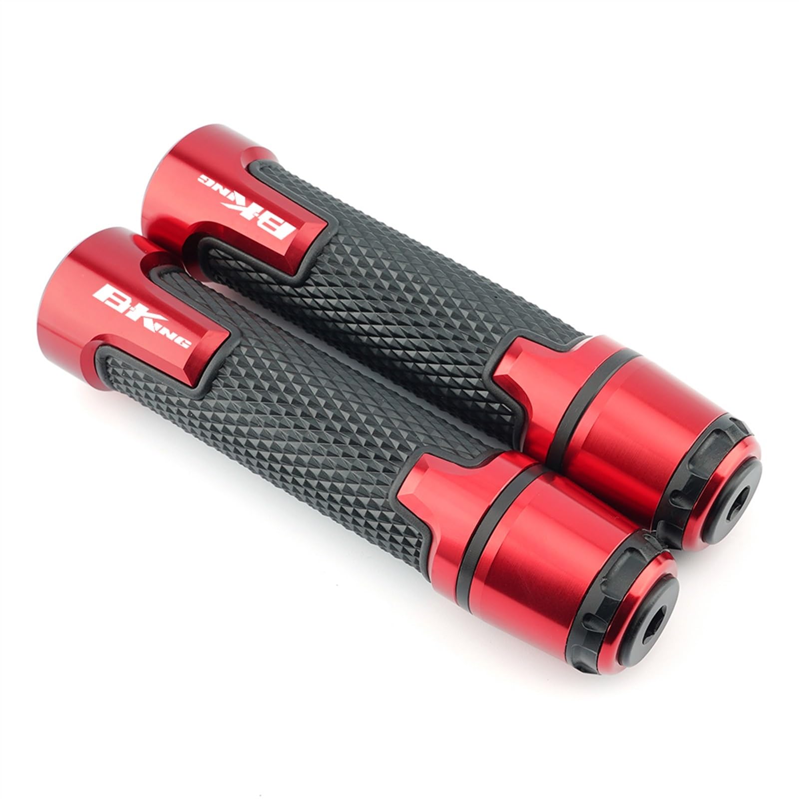 Contrapesos Manillar Moto para S┐uzuki GSX1300 B┐King 2008-09 2010 2011 2012 B-King Motocicleta 7/8 "22mm Empuñaduras Manillar Barra Extremo Enchufe Accesorios(Red)