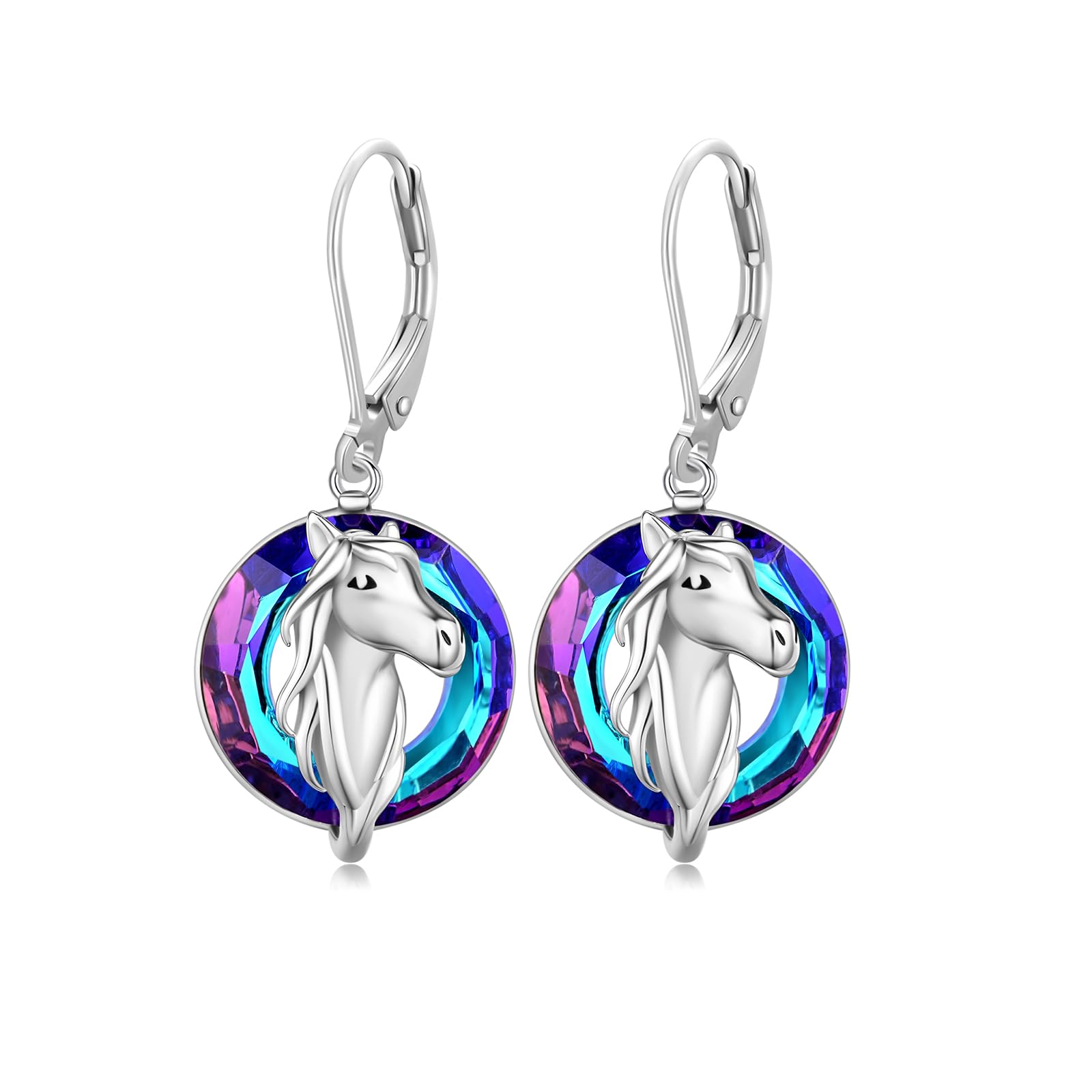 Pferd Ohrringe für Kinder Sterling Silber 925 Mädchen Kinder Ohrstecker, Pferd Schmuck Geburtstag Geschenke für Frauen Tochter