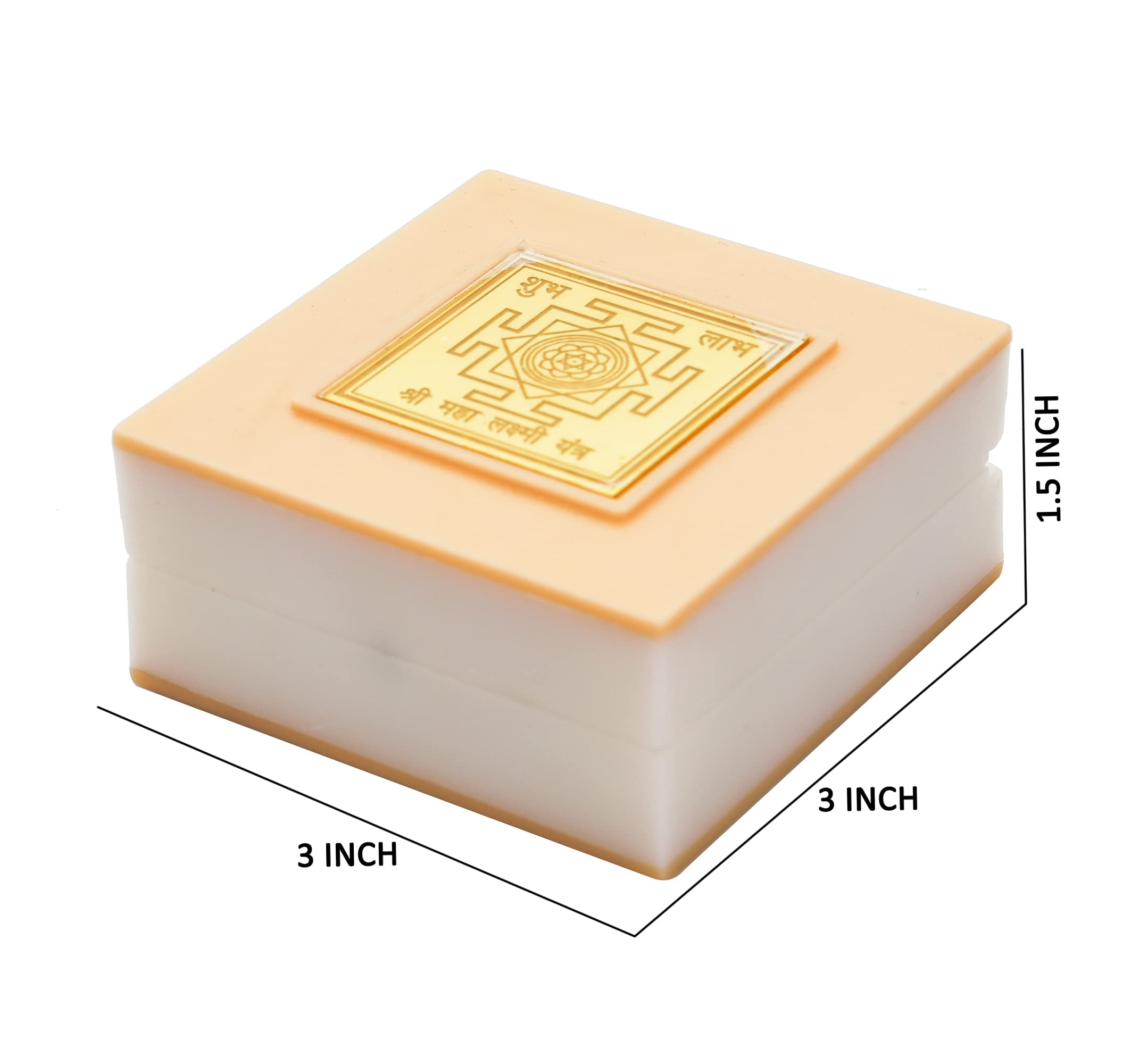 Archna Handicraft Metal Charan Paduka Box for Puja and Gift (Laxmi Ji)(Size :: 3x3x1.5 Inches) - Image 4 thumbnail