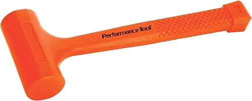 Miniatura 6 de Performance Tool M7234 - Juego de martillo de soplado muerto con tapa de latón, martillos de bola y muerto y revestimiento de uretano, naranja (3