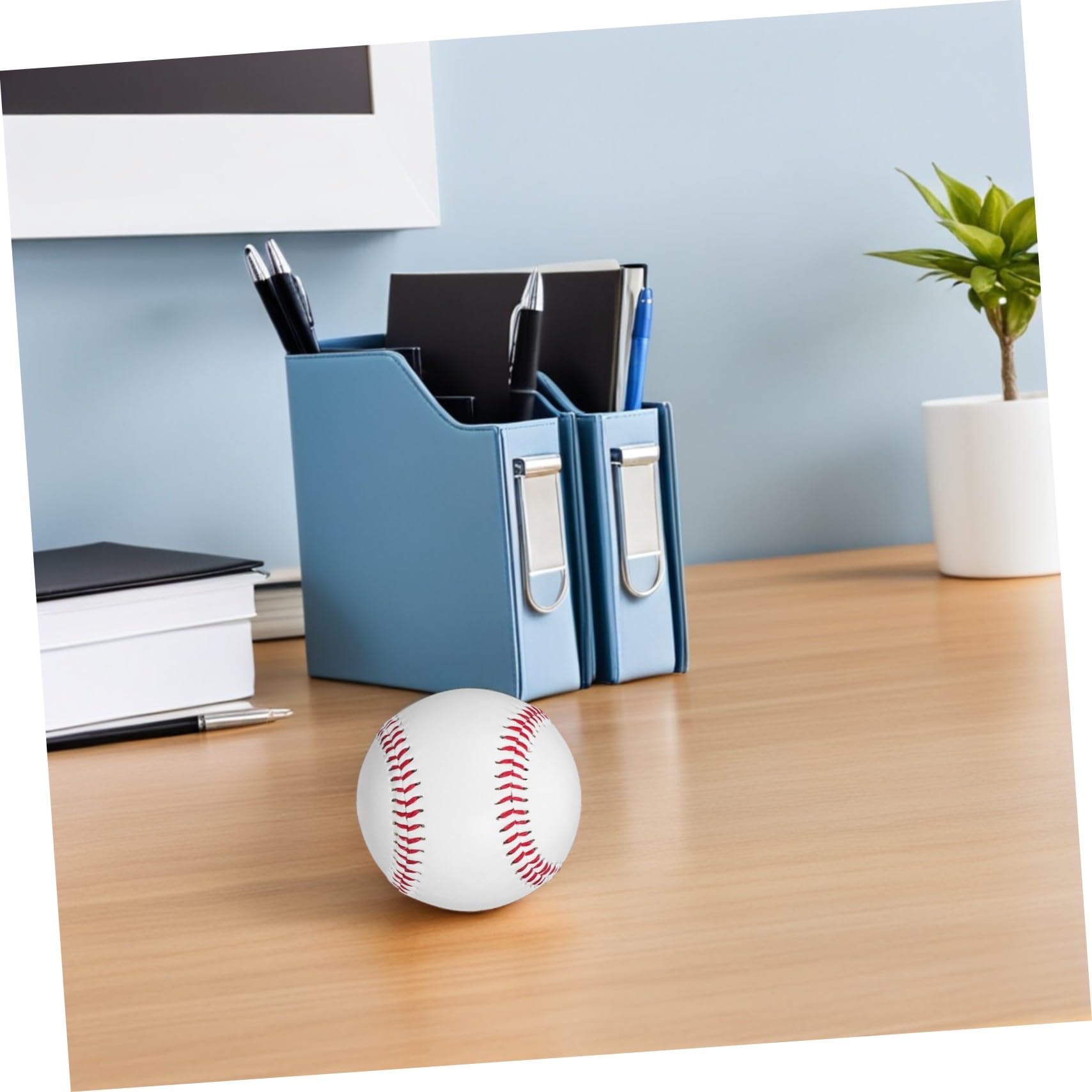 Toddmomy Pelota de Entrenamiento de Béisbol 6piezas Blanco PVC