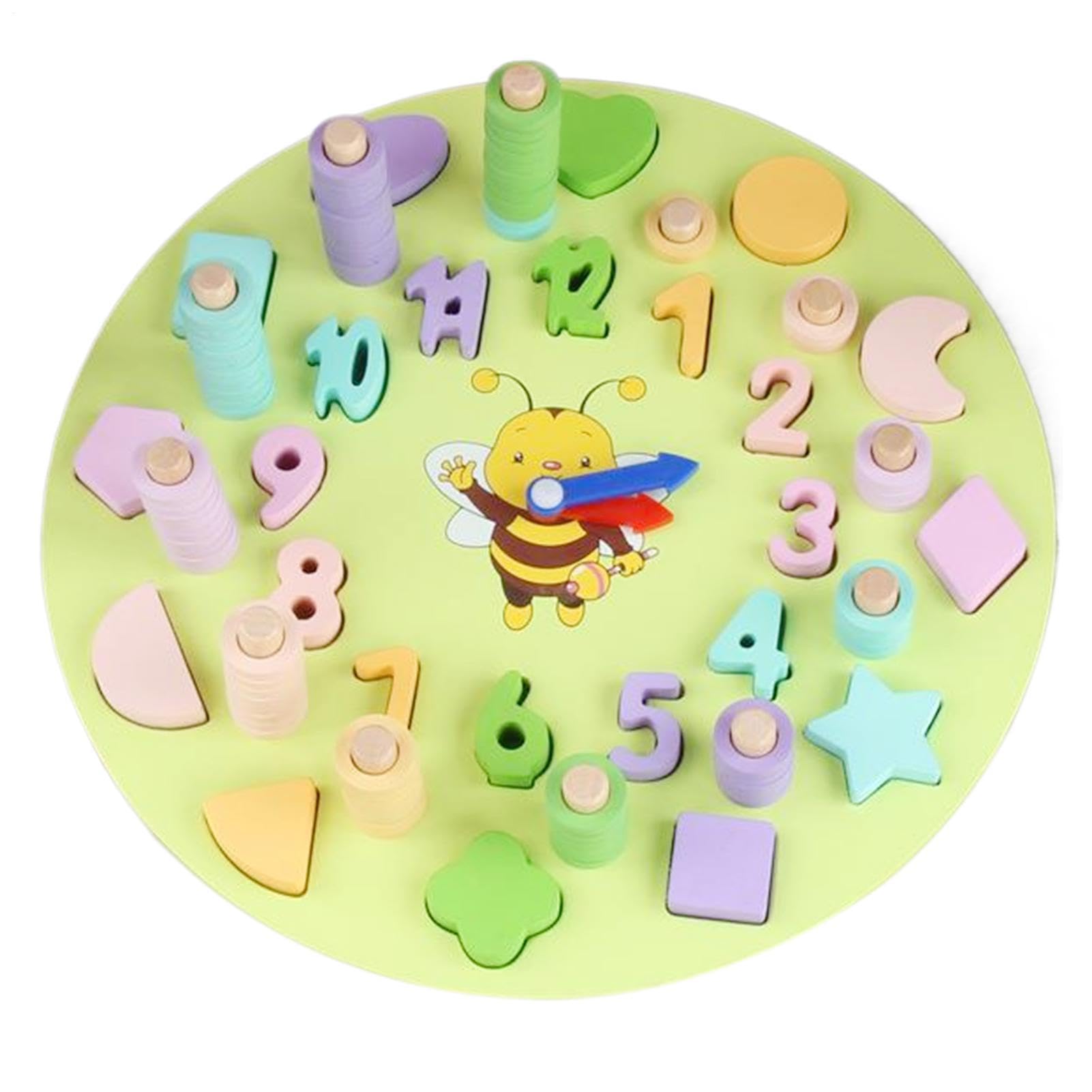 Reloj Educativo, Reloj de Juguete - Juego de emparejamiento de | Formas numéricas de Reloj de Aprendizaje Todo en 1 - Reloj Color Número Matemáticas Material didáctico, Actividades de