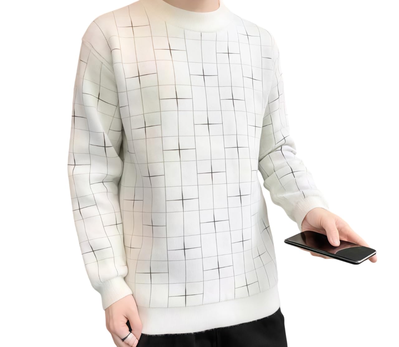 Men Round Neck Sweater |Stylish Thick Warm Winter Pullover Sweater for Men-picture-35