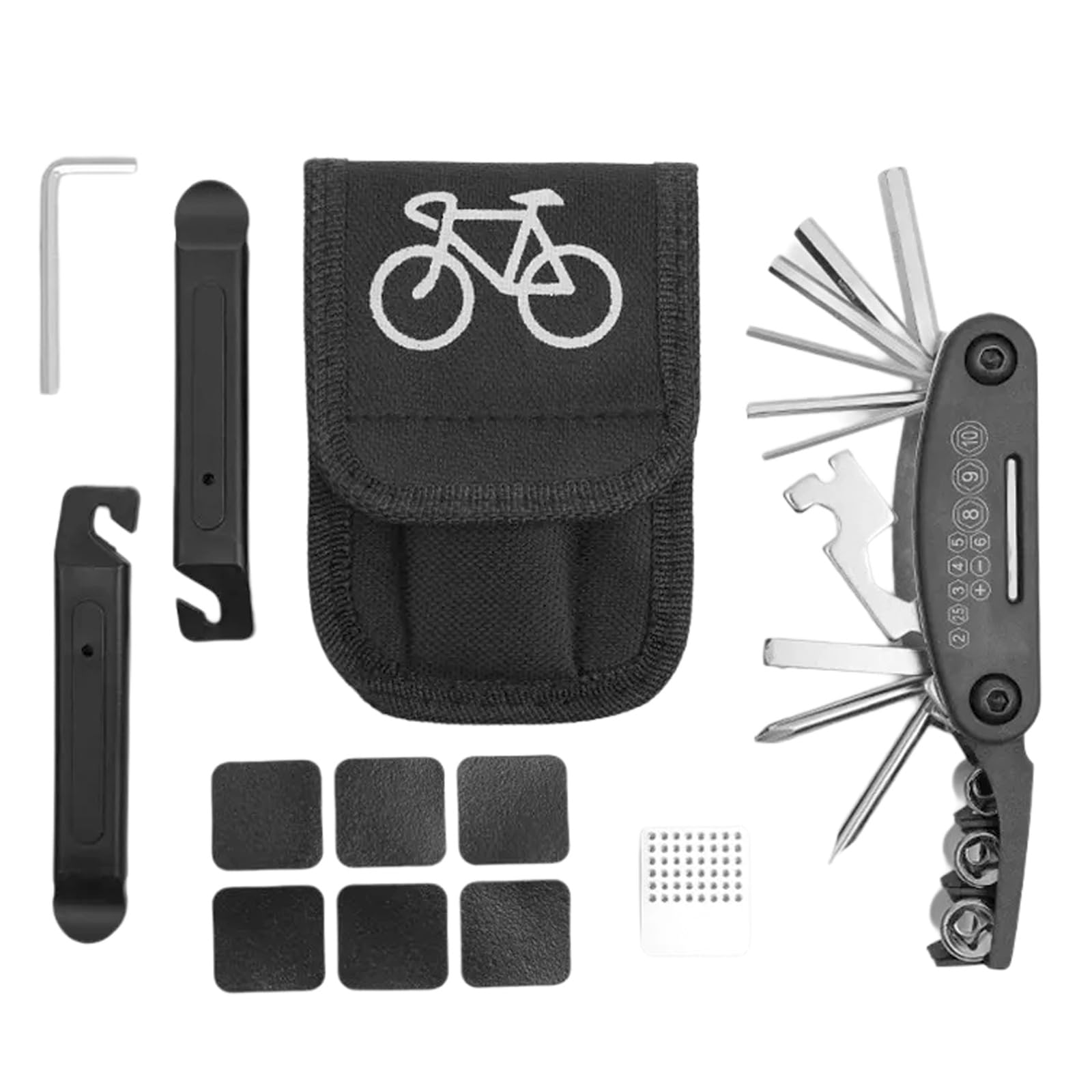 Portable Bikes Tire Repairs Tool Set Multifunctional Puncture Maintenances Tool Bicycles Fix Tire Set with Storage Bicycles Multifunctional Puncture