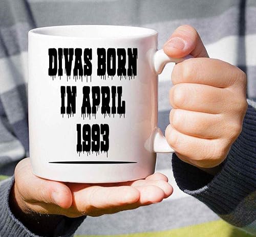 Miniatura 6 de Humorous Gift April Birthday Gift for Divas - Ideal Present for 1993 Borns on Large 11 Oz White Ceramic Coffee Mug
