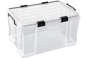 Heavy Duty 90QT Weathertight Storage Bin for Outdoor Moving Boxes