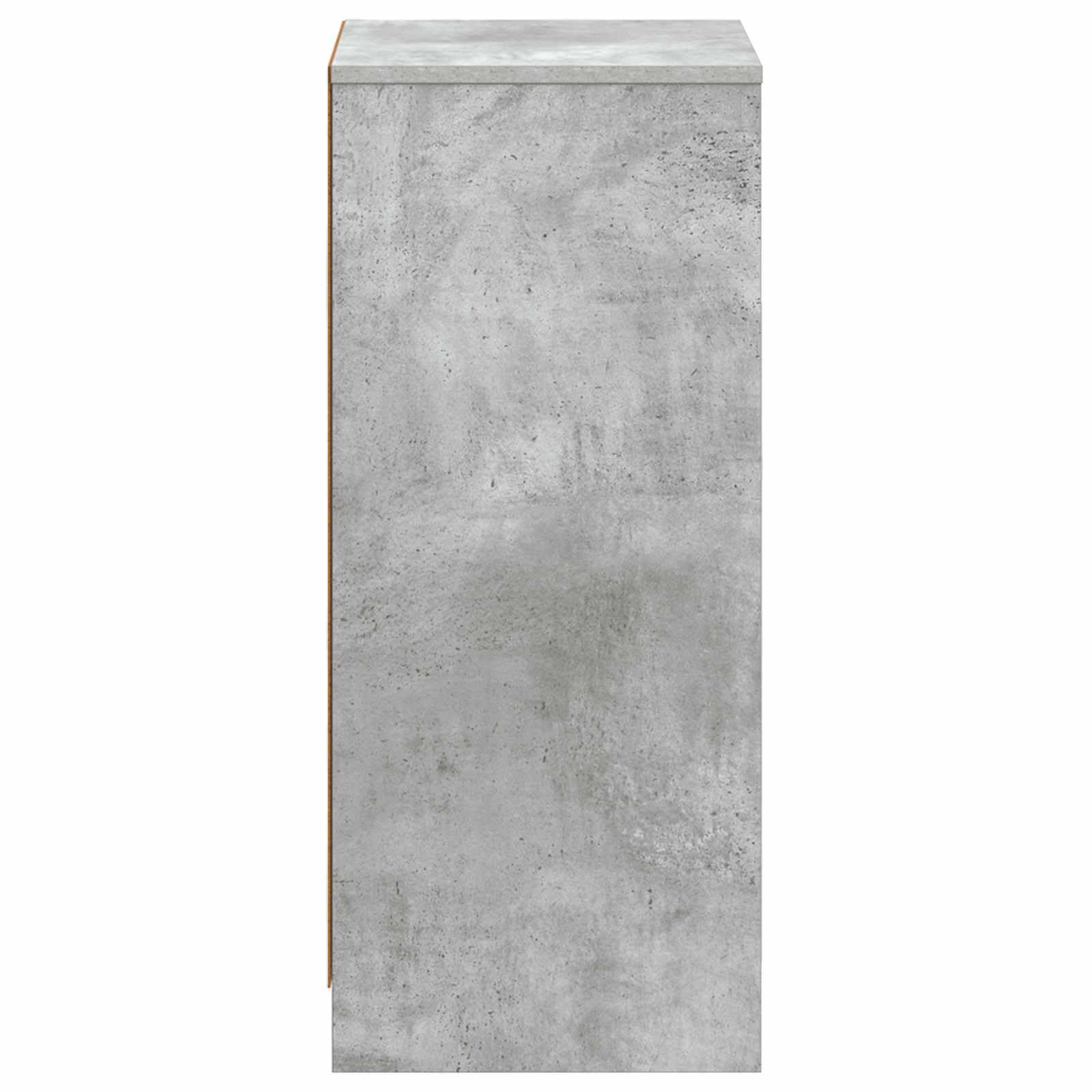 Armario de baño gris hormigón de madera 35 x 36,5 x 85 cm con cajón y puerta, armario bajo compacto para cuarto de baño, práctico espacio de almacenamiento y orden en el inodoro de invitados