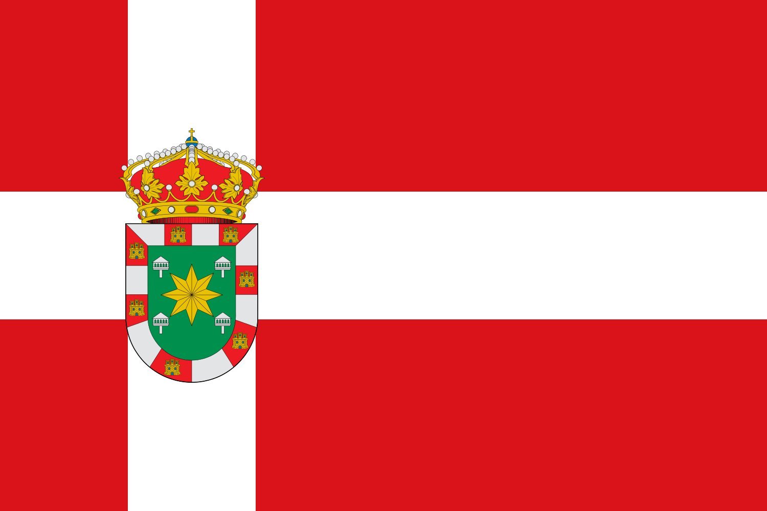 Drapeau Palomares del Campo vertical en textile haute résistance