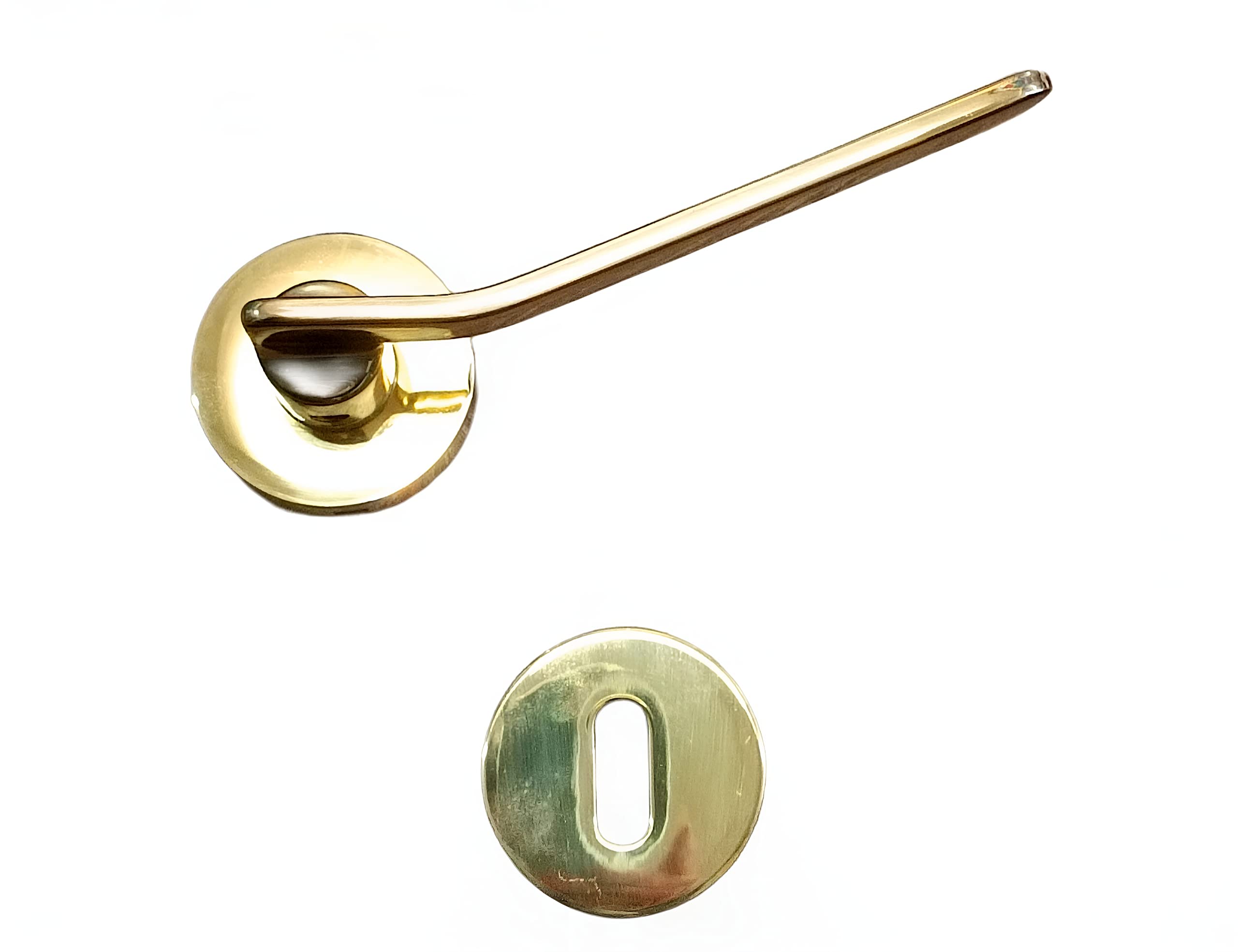 Poignée de porte H310 Cinq C or, laiton poli design de luxe pour intérieur chic