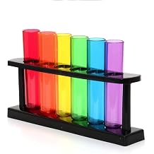 CKB LTD - Bar Amigos- Test Tube Party Drink Shots - Multi colour - Set of 6