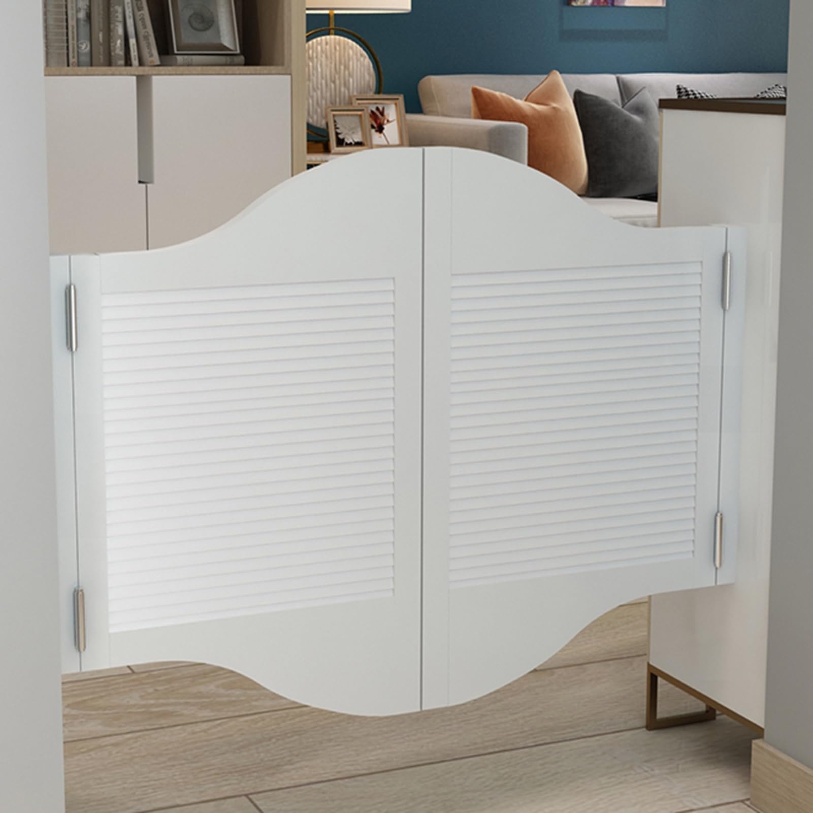 Portes battantes de salon blanches porte saloon en bois W100cm