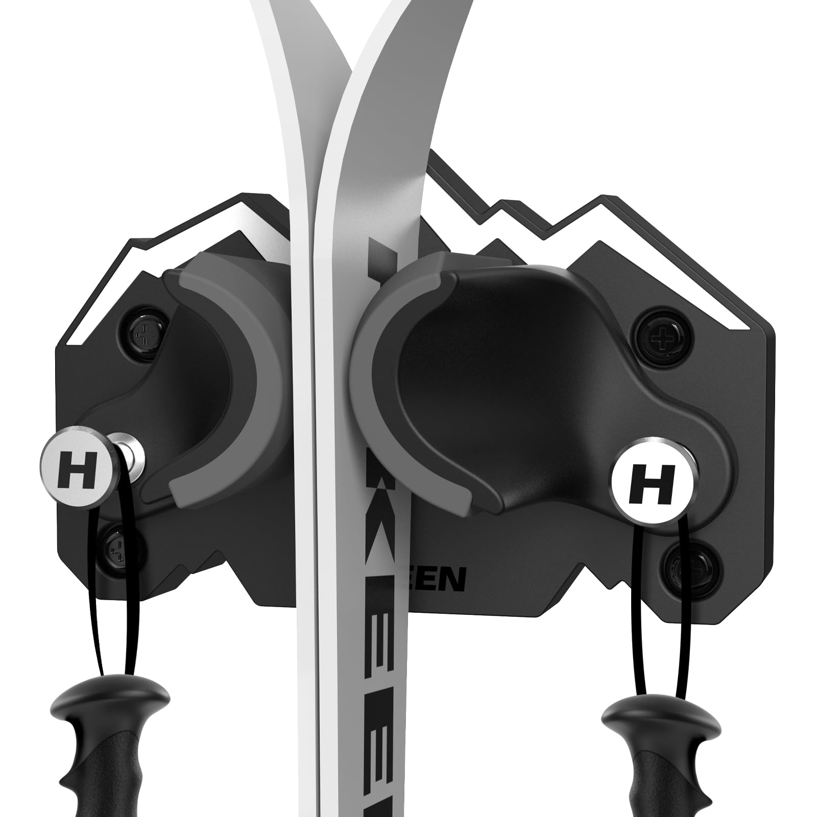 BOOSTEADY Portasci e Snowboard da Parete, Adatto a Qualsiasi Sci o Snowboard, Rack a Muro Antiscivolo per Organizzare Il Garage, Risparmia Spazio per l'Attrezzatura Invernale