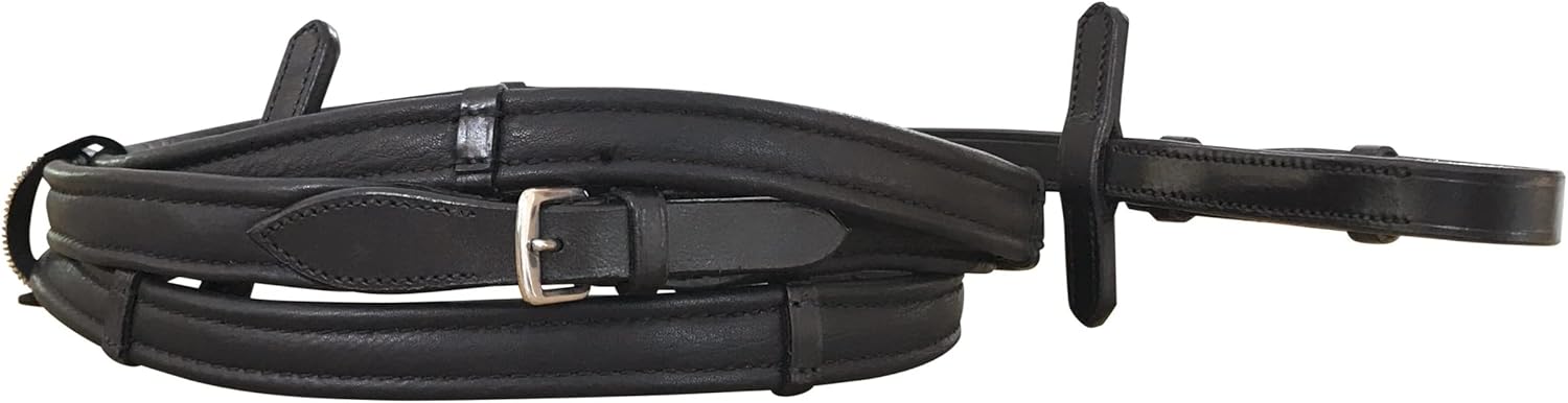Lumiere Equestrian 'Aurelie' Rolled Leather Bridle (Cavesson) : Sports & Outdoors