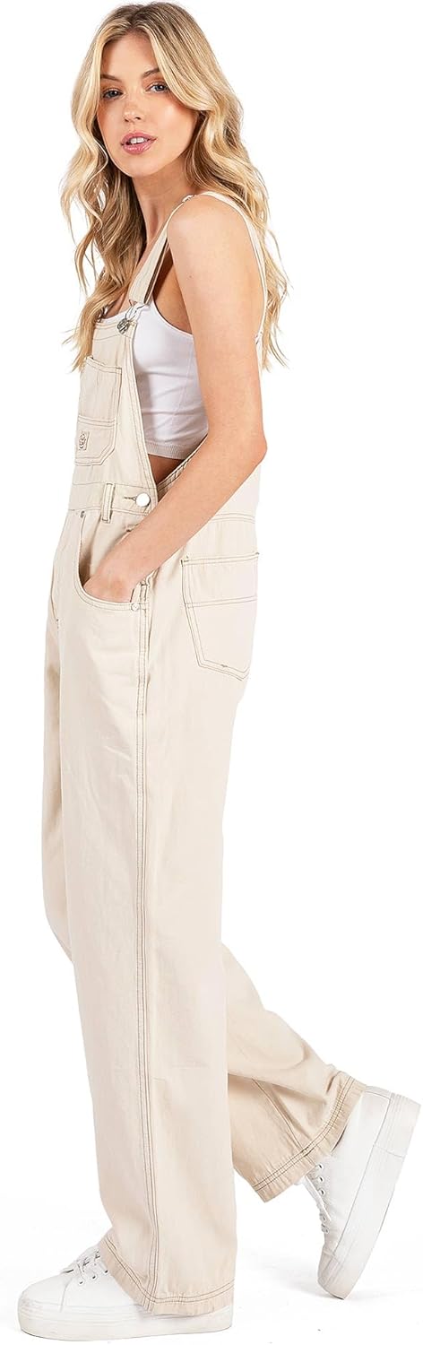 90s Retro Wide-Leg Summer Lightweight Canvas Overalls
