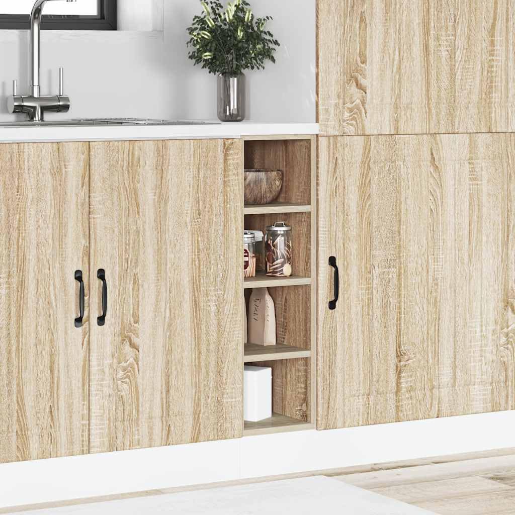 vidaXL Armario Inferior de Fregadero Madera ingeniería 20x44,5x81,5 cm, Armario de Cocina, Unidad de Cocina, gabinete de Almacenamiento de Cocina