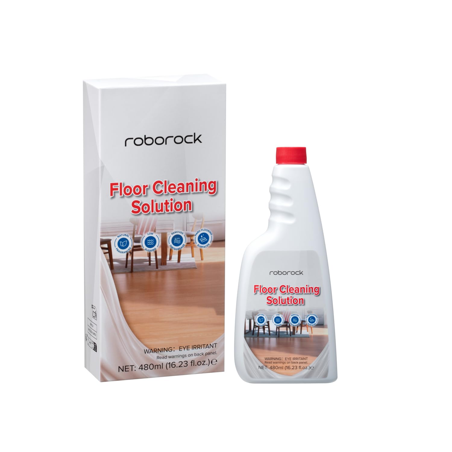 roborock 480ml Original Reinigungsmittel für roborock Saugroboter und Nass-und Trockensauger, Bodenreiniger Mittel, Keine Schaumbildung und Schlieren, 1:200 Konzentrat