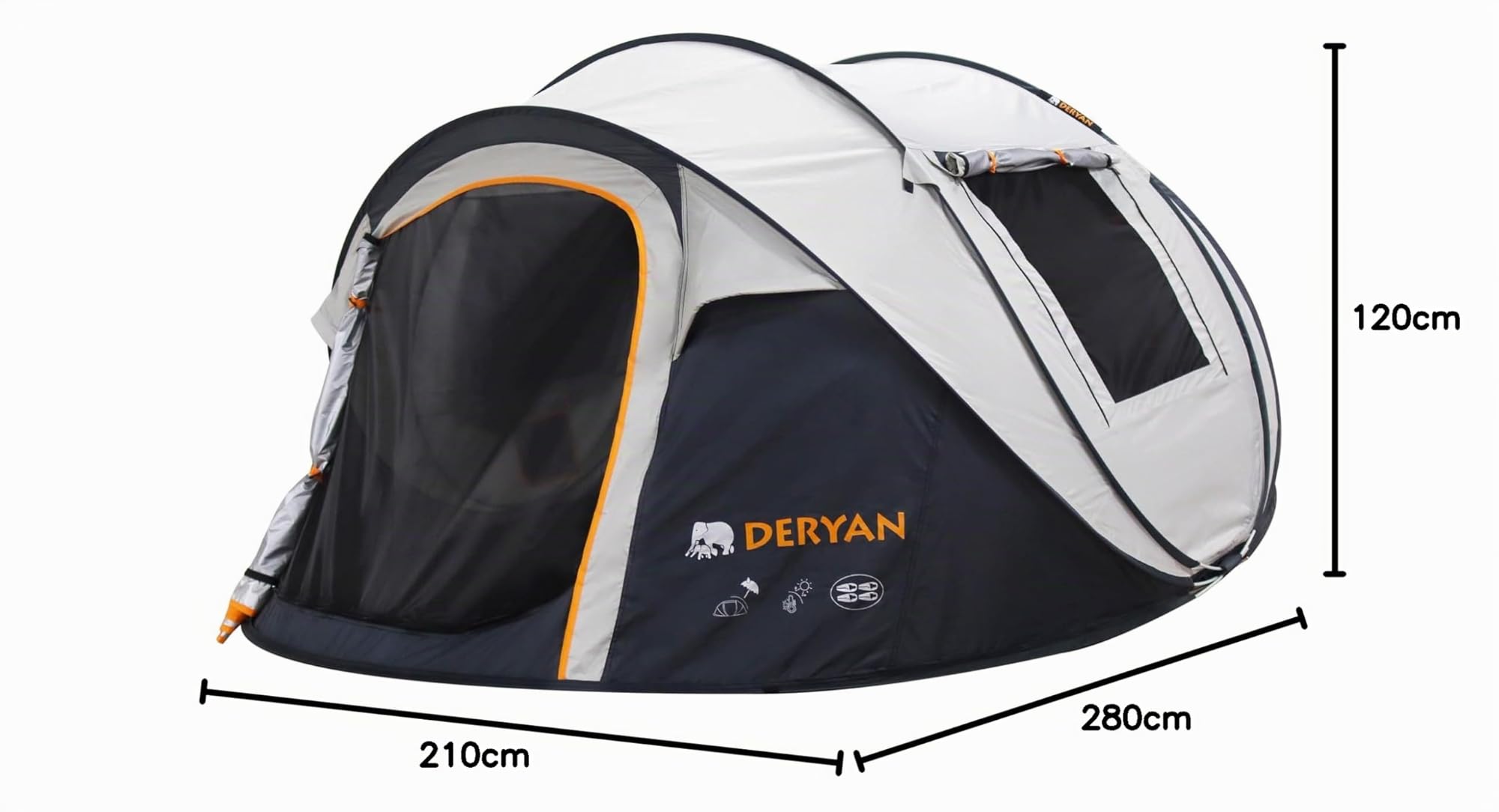 Deryan Tente Pop-up pour 4 Personnes