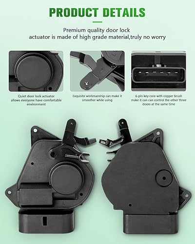Miniatura 3 de SCITOO 746-844 Actuadores de bloqueo de puerta delantera izquierda para el lado del conductor, reemplazo del pestillo de la puerta delantera