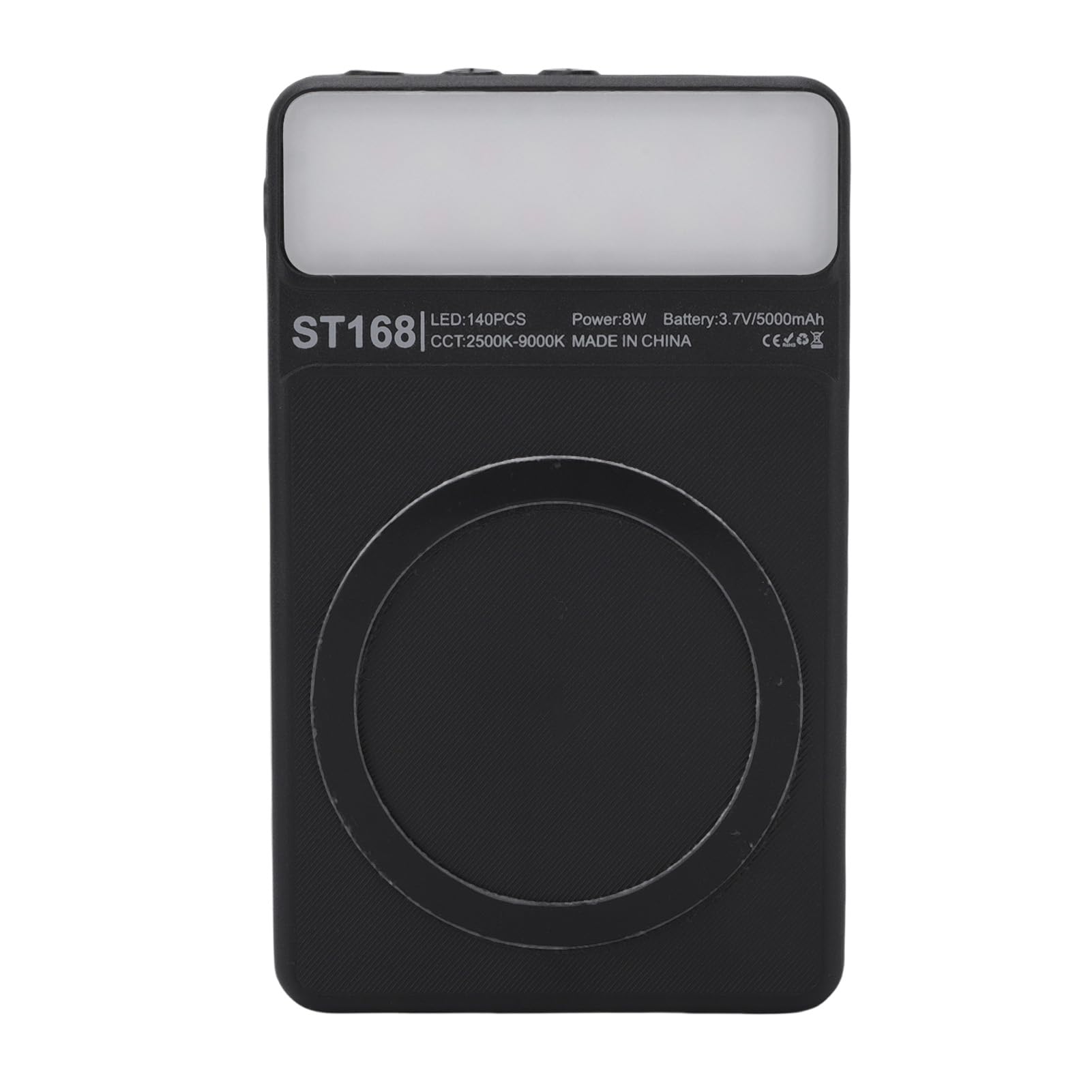 Fabater Luce di Riempimento Fotografica a Doppia Faccia con Ricarica Wireless per Selfie e Streaming Video 2500-9000K Design Morbido, Durevole e Compatto