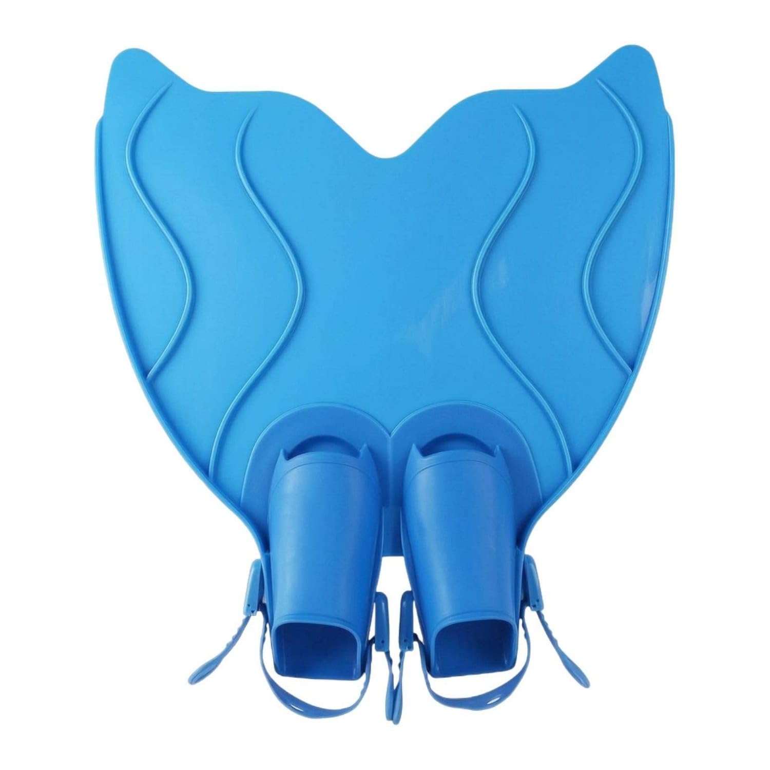 One-Piece Mermaid Tail Monofin Open-Heel Mermaid Fin Easy to Put on and Removal Monofin Molded for Swimmers, Divers, Swimming Pool, Blue, F-109 Adult-image-47