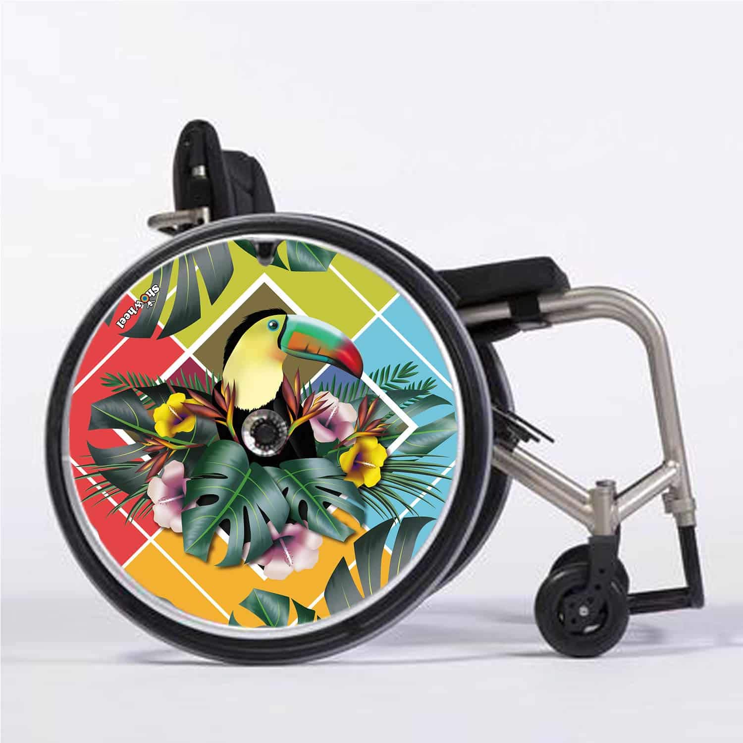 Cubre Radios Silla de Ruedas (Par) para Aro Impulsor 42,50 a 43,50 cm de Diámetro Exterior con Fijaciones Planas - Toucan