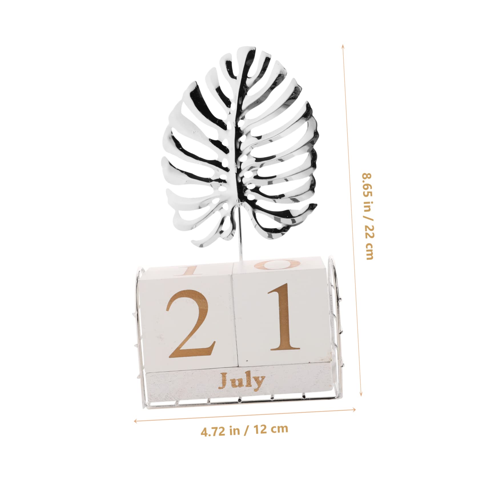 Tofficu 4 Pz calendario in legno calendario da tavolo digitale agenda scrivania decorazione casa arredamento blocco scrivania perpetuo da tavolo Di legno