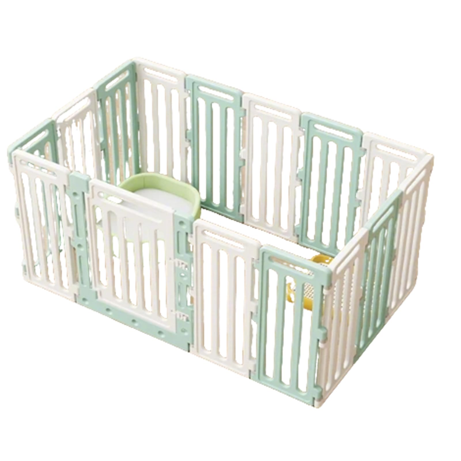 Zuiquity Modular Dog Fence with Door, Dog Pen for Small Medium Dogs, Indoor Plastic Pet Fence, Free Combination Dog Cage for Puppy, Rabbit, Cat(Size:70 * 70 * 90cm/28 * 28 * 35in,Color:green)