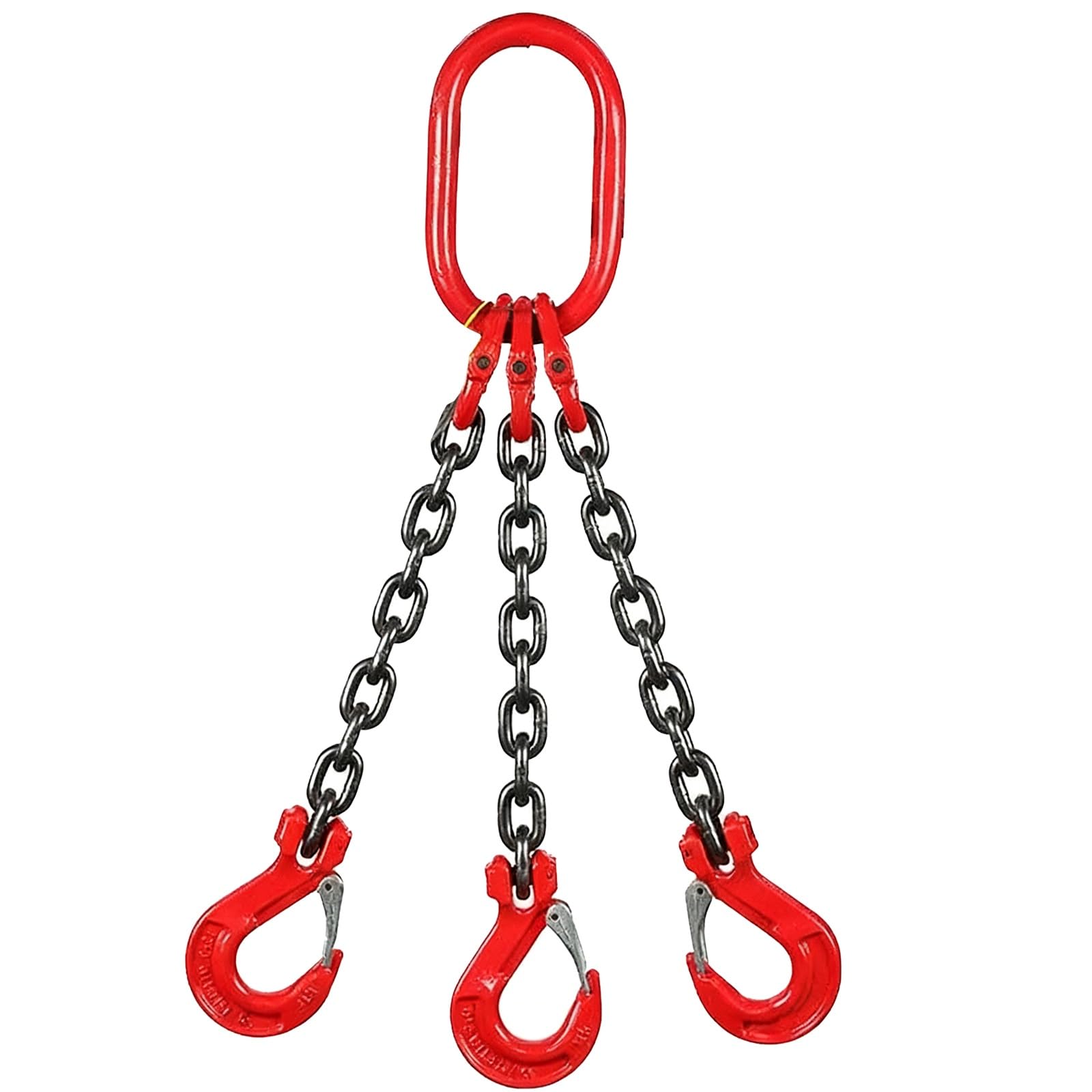 Generisch Hochleistungs-Krankette mit 3 Haken, 3 Tonnen Tragfähigkeit (6600 lbs), 1 m Lange Hebebänder für sicheres Anheben und Tragen von Motoren, Robustes Kettengehänge für industrielle Anwendungen
