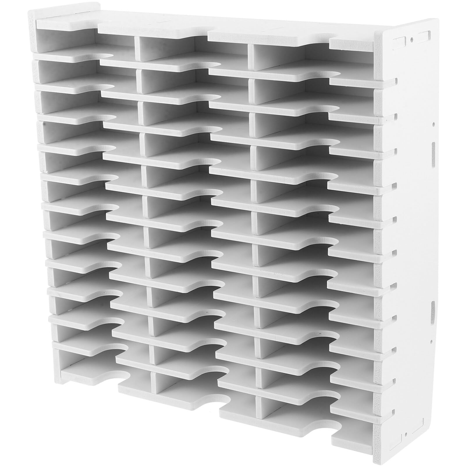 Organizer per CD in legno per 36 scomparti per CD, per organizzare DVD, film, cassette, nastri, tamponi di inchiostro, telefoni e posta, con slot per la gestione della scrivania