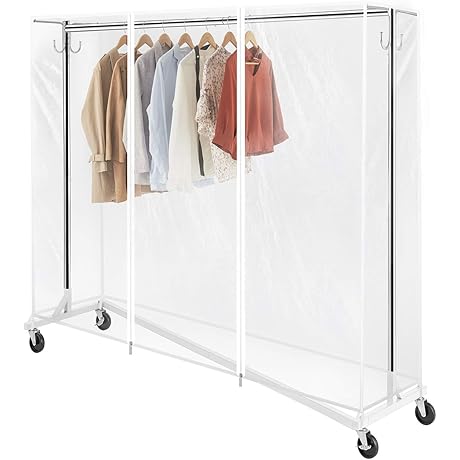 Industrial Pipe Clothing Garment Rack on Wheels
