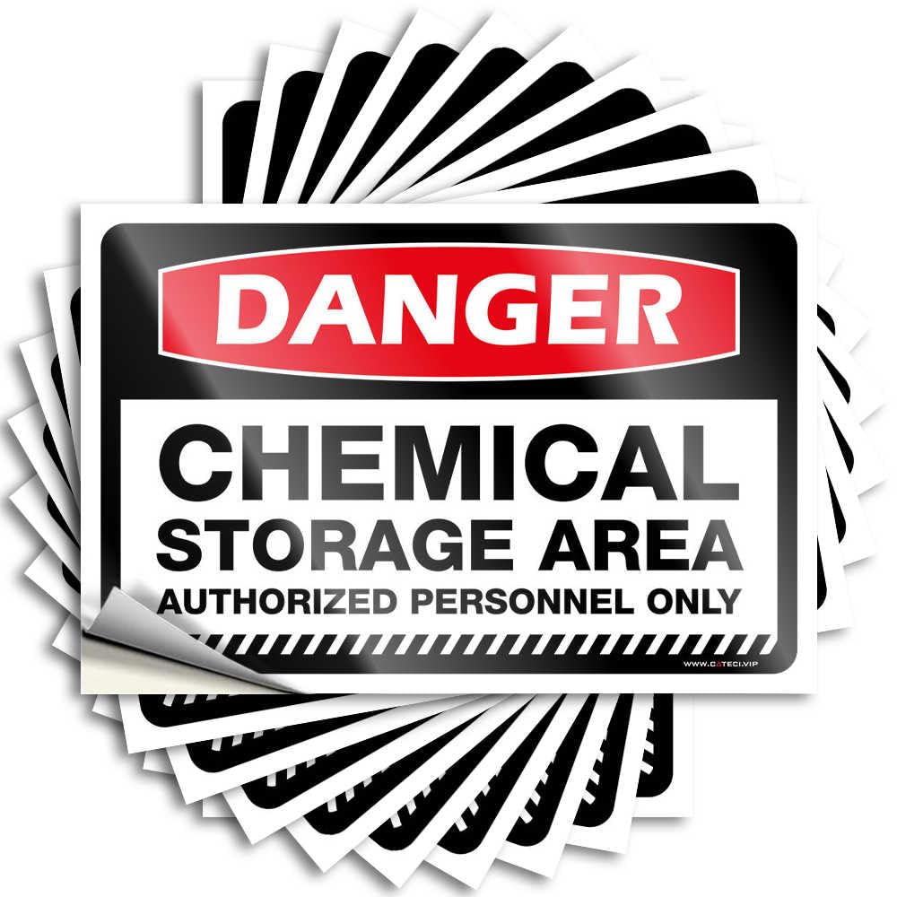 Tattoo Summer Vinyl Decals, At Home Decor Waterproof Garage Stickers for Water Bottle | Danger Chemical Storage Area Authorized Personnel Only Perfect for Essentials Laptop Decor(8X12CM)