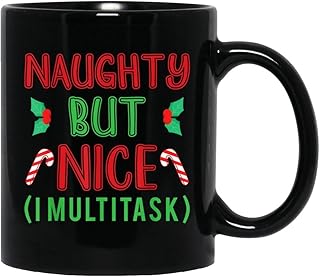 Naughty but I Sarcastic Adult Wishlist Christmas Ceramic Coffee Mug
