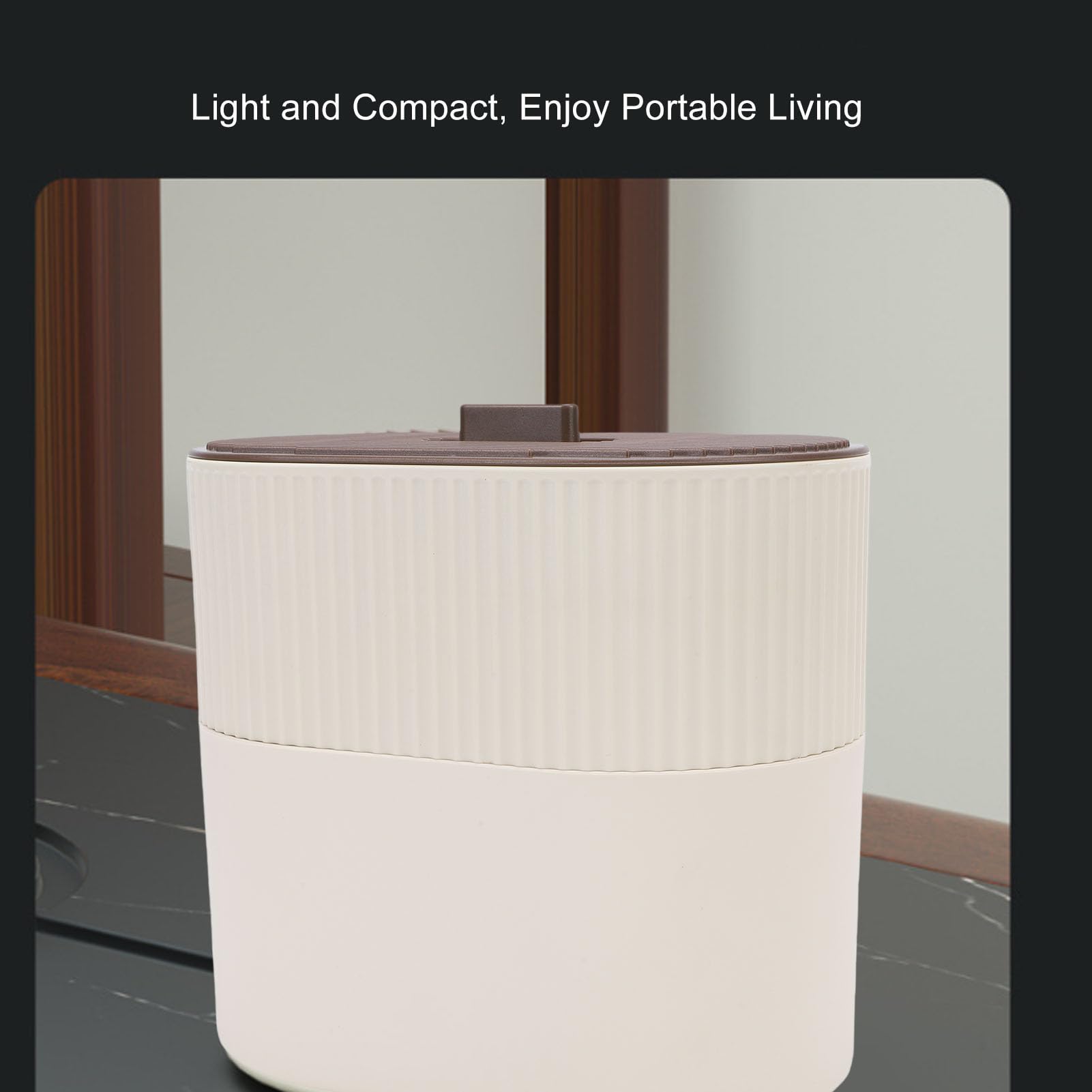 Luocute Lavatazze Elettrica, Pressa Automatica per Tazze da caffè, con Design Compatto e Portatile, Adatta per la Domestica, Bar, Uso Esterno (bianco panna)