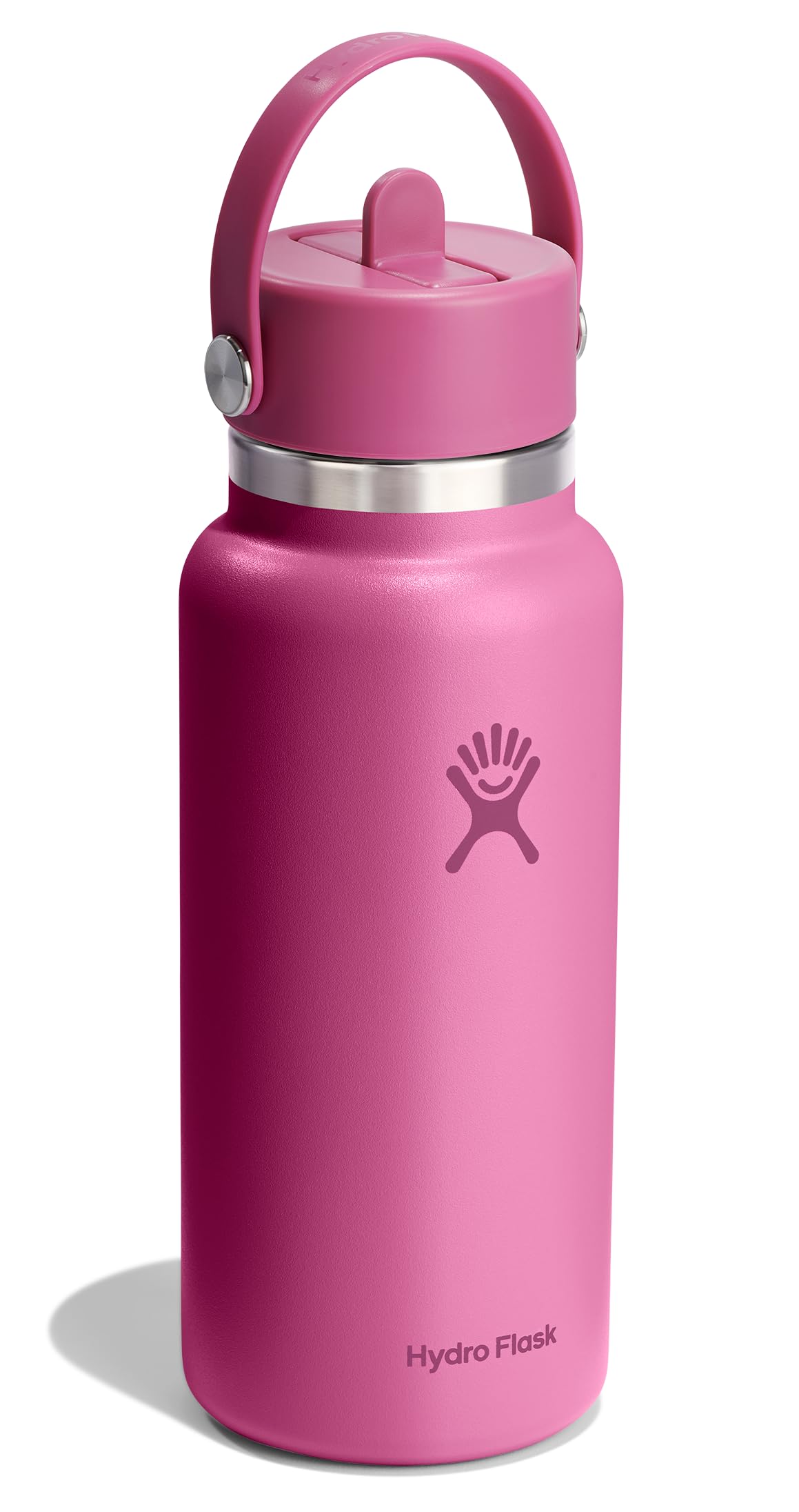 Hydro Flask 907.2 g Wide Flex Straw Cap Bottle - Insulated Stainless Steel - Wide Straw Lid, Non Spill, Leakproof in Reef