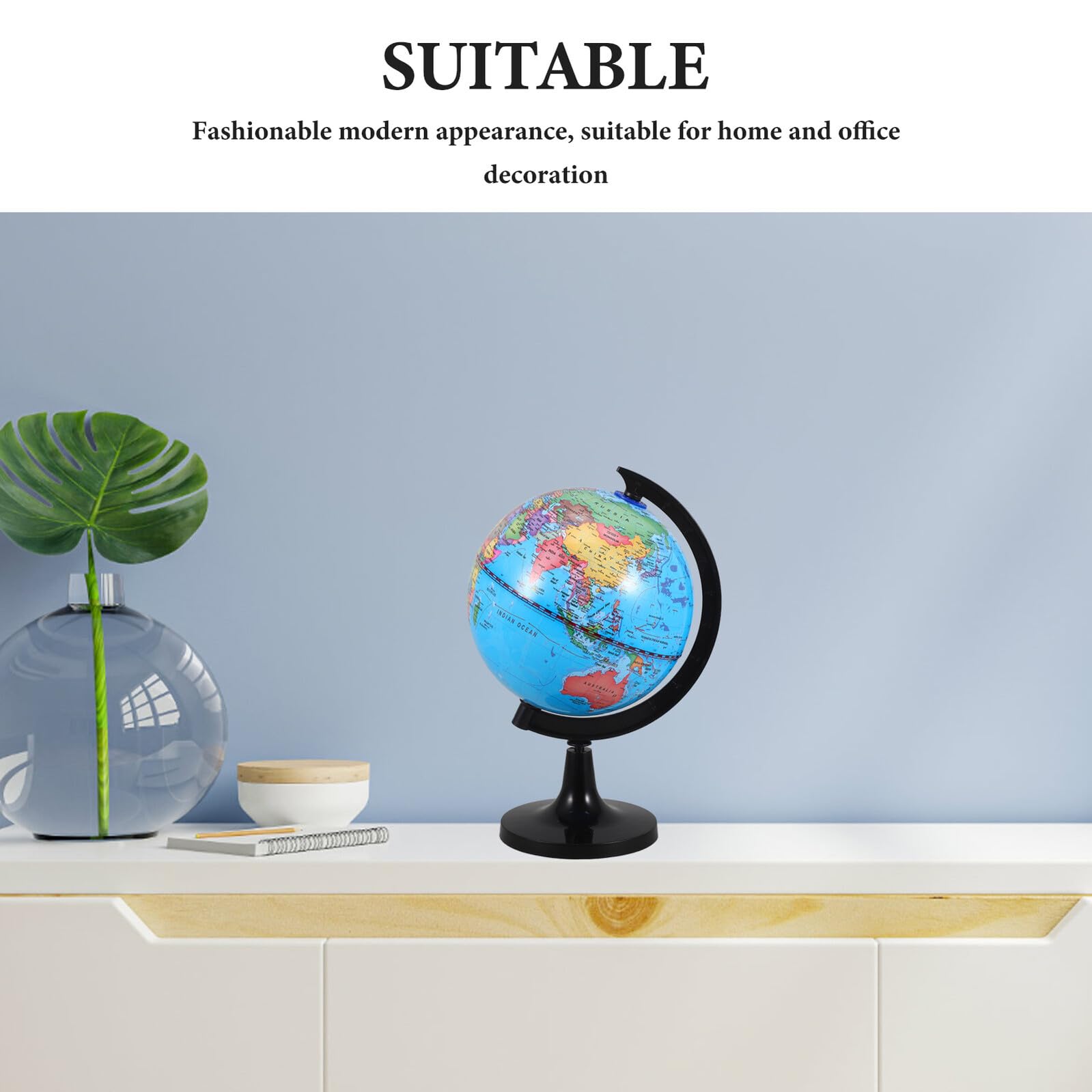 Sewroro Globo Terráqueo Montessori Aula Globo Giratorio Aprendizaje Infantil Decoración Accesorios de Oficina