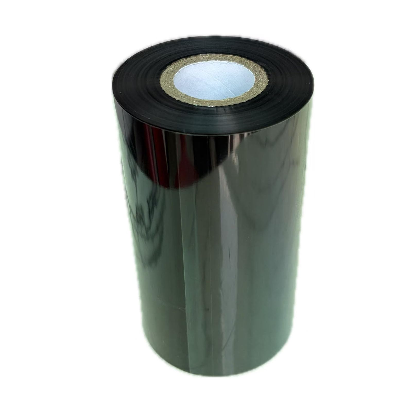 Nastro in resina di alta qualità, 11 cm x 984 m, nastro a trasferimento termico in resina nera resistente all'alcool, per stampanti termiche di etichette con codici a barre, 1 rotolo (nero, resistente
