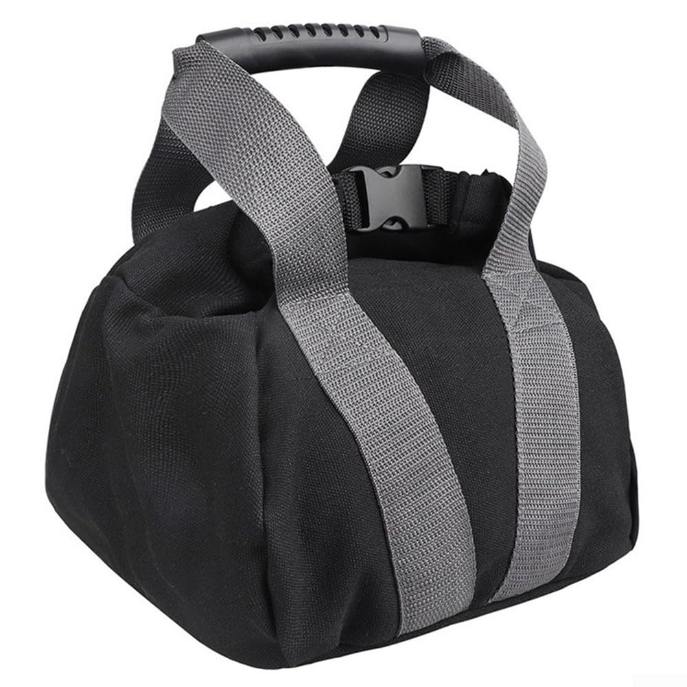 Bolsa de arena ajustable de lona con asa para fitness, entrenamiento en casa y yoga, capacidad de peso de 0 a 35 libras, bolsa vacía para relleno personalizado