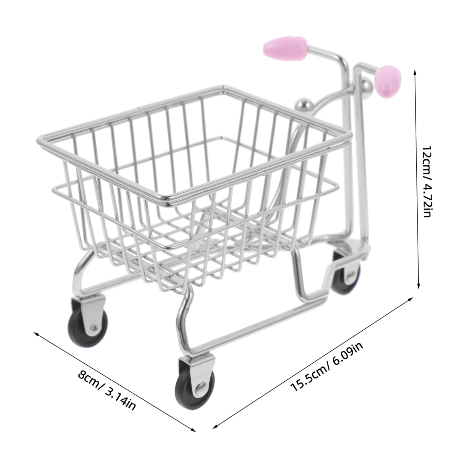 OKUMEYR Makeup Sponge Holder Miniature Shopping Cart Case Desk Small Shopping Cart Toy Random Color