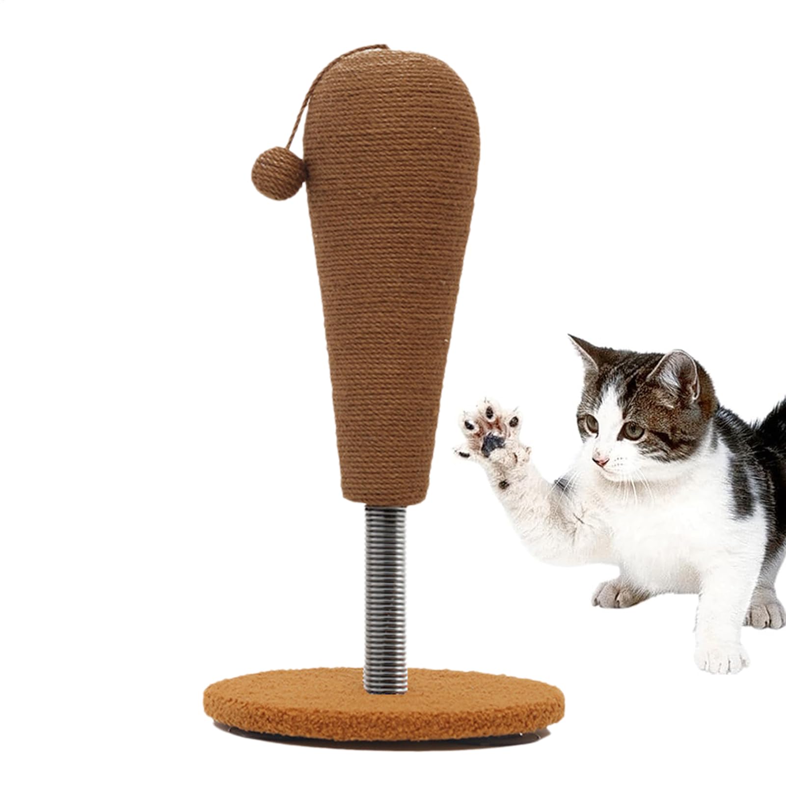 Balle à gratter pour chat en bois - Jouet d'exercice pour salon et appartement