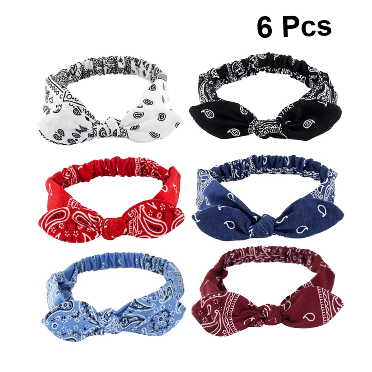 Didiseaon 2 Juegos de Diademas con Lazo para Mujeres Y Niñas Accesorios para El Cabello para Niñas Escolares Diademas Elásticas de Moda 6 Unidades