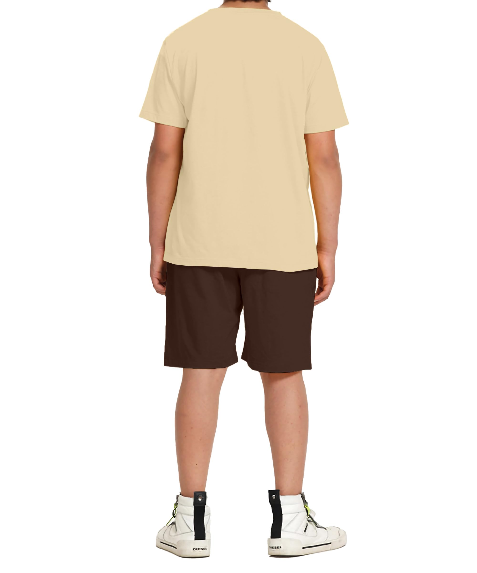 KYDA KIDS Jungen-Kleidungs-Set, 100 % reine Baumwolle, übergroß, halbe Ärmel und Shorts, bedruckt für Jungen