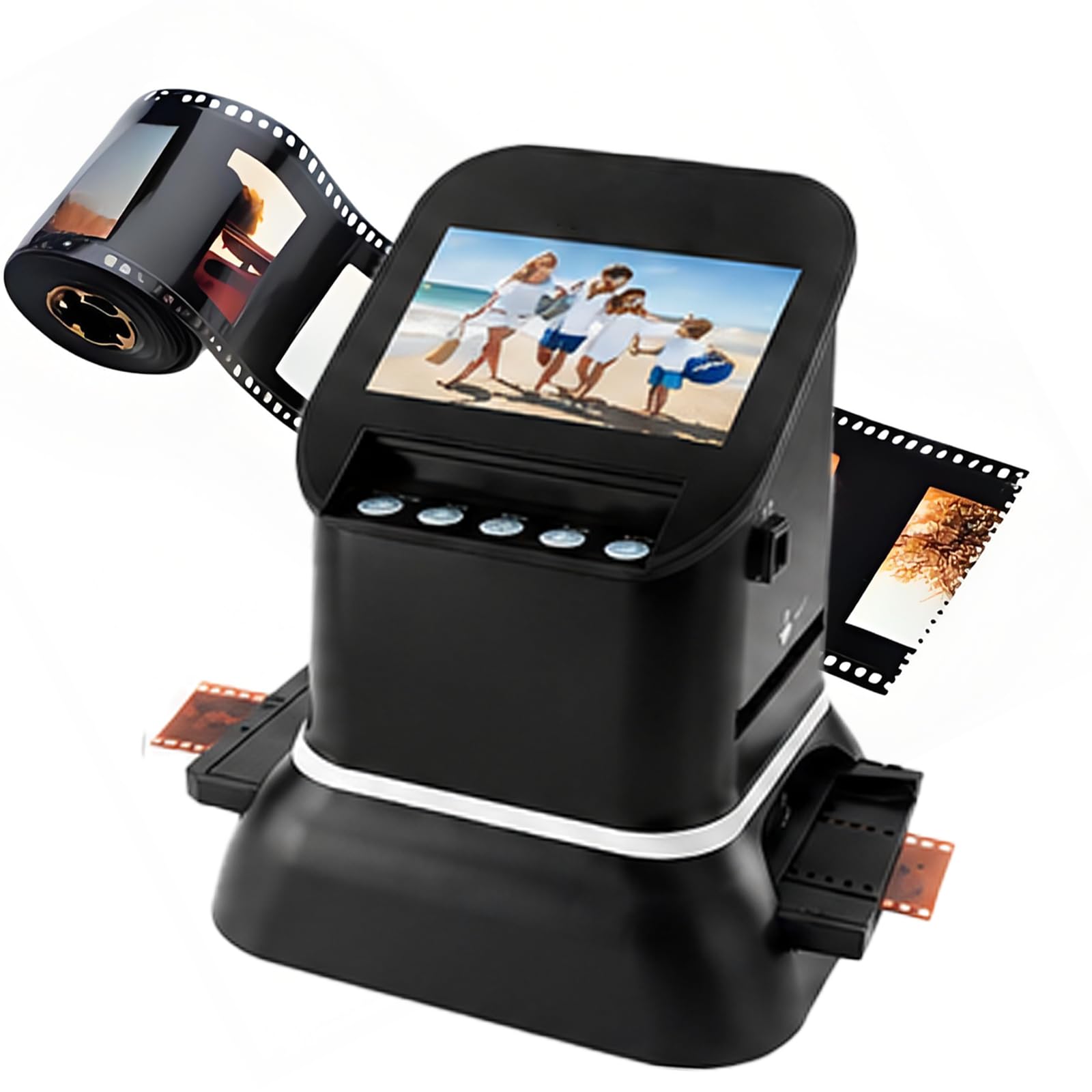 Scanner per Diapositive Ad Alta Risoluzione Tutto in Uno | Display LCD 4.3"; Converte Pellicole Négativi e Diapositive 35mm 135 126 127 in Foto Digitali; Standalone