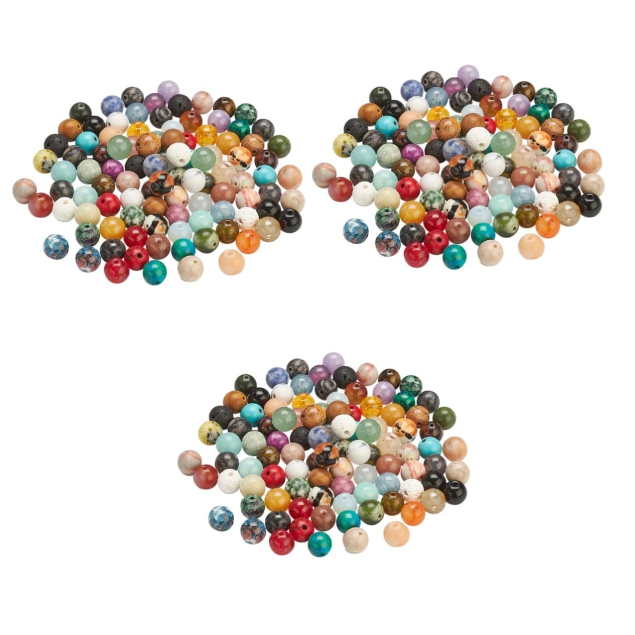 NUOBESTY 150pezzi Perline Colorate Cristallo Per Creazione Gioielli Buco Kit Fai Da Te Per Accessori Artigianali Misura Compatta Facile Da Conservare Condividi La Tua Creatività