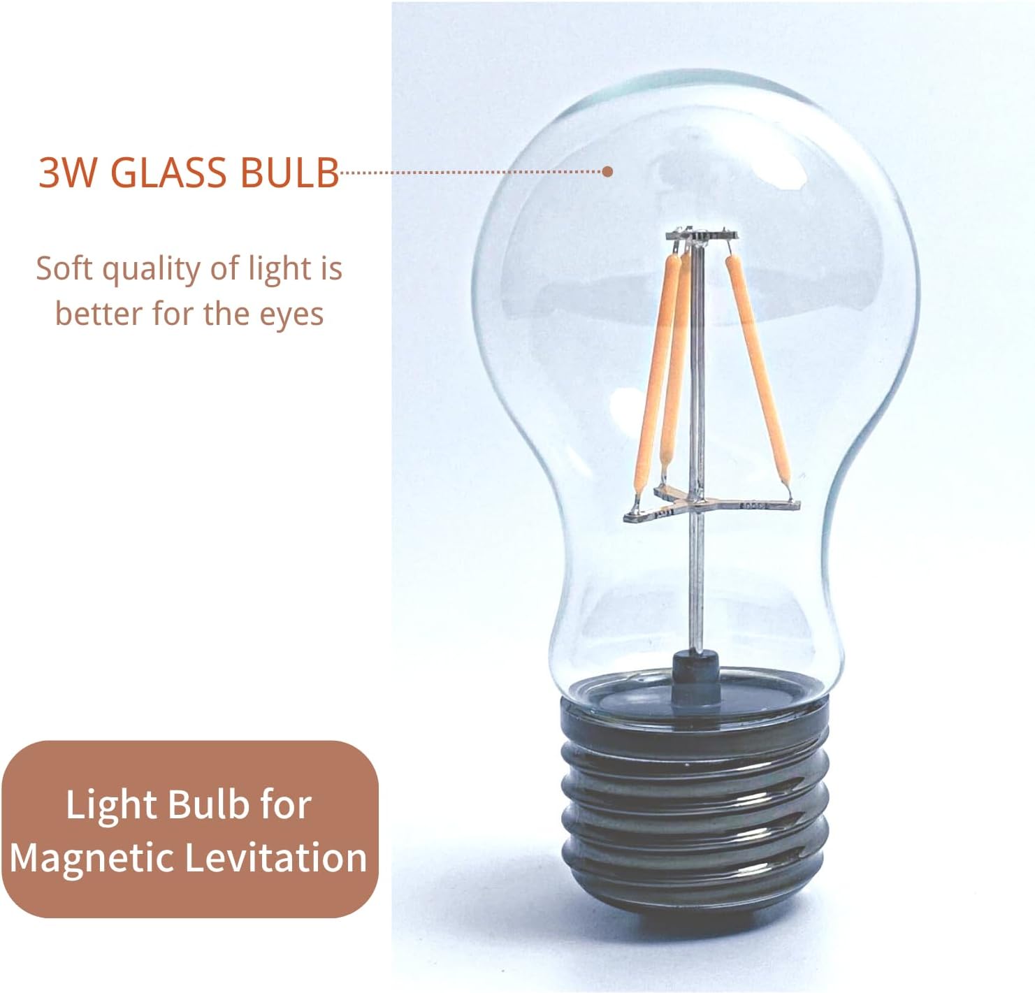 MOOCCI Levitating Bulb Lamp Magnetic Floating Bulb Lamp Desk lamp Night Light Replacement Bulb for Levitating（Only One Bulb）