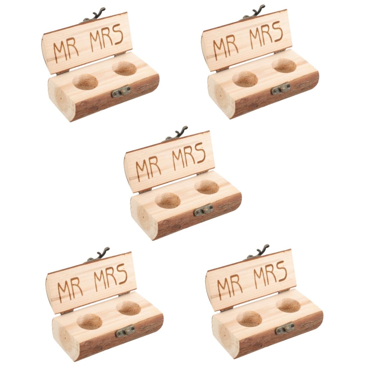 Boîtes à alliances Healvian en bois pour le jour du mariage des mariés