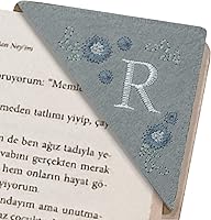 Vista 22 de Marcapáginas de esquina bordado, marcapáginas personalizadas con 26 letras de diseño de triángulo de fieltro, bordado y hecho a mano para tu placer